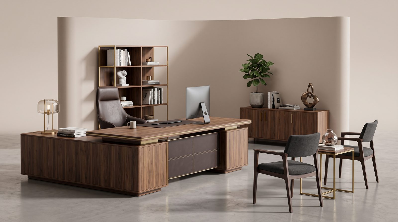 Camden Office Collection - white background furniture render